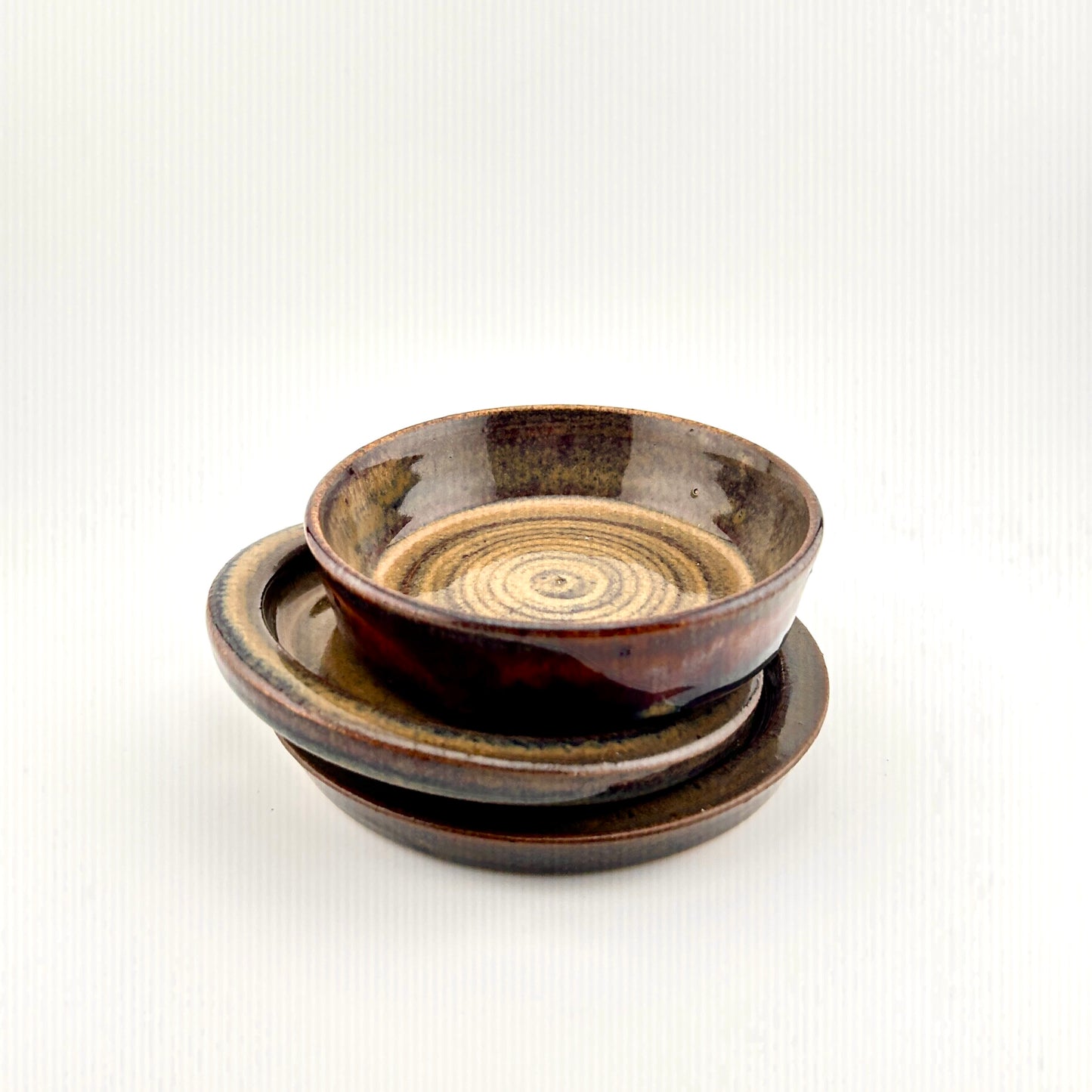 Deep brown trinket dishes