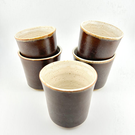 Chocolate brown coffee mugs