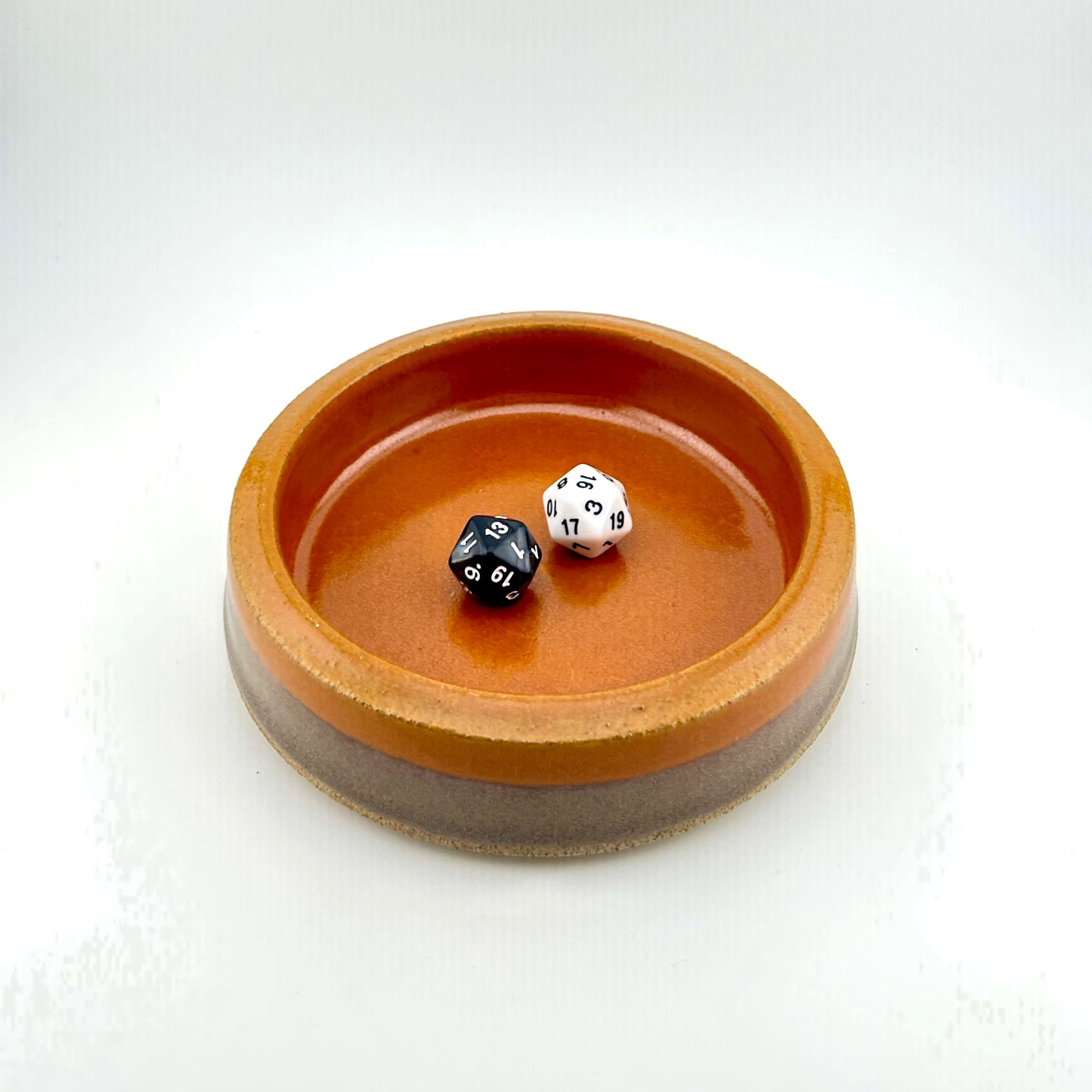 Small orange dice bowl