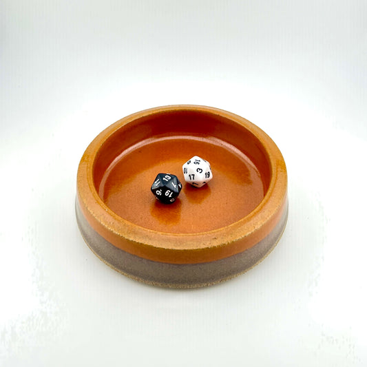 Small orange dice bowl
