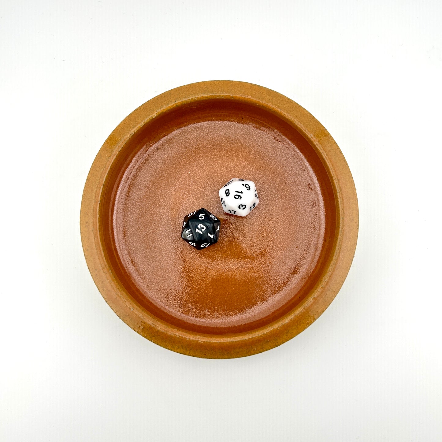 Small orange dice bowl