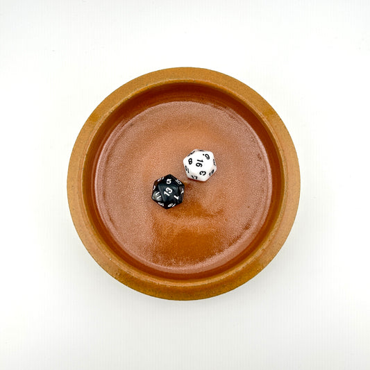 Small orange dice bowl