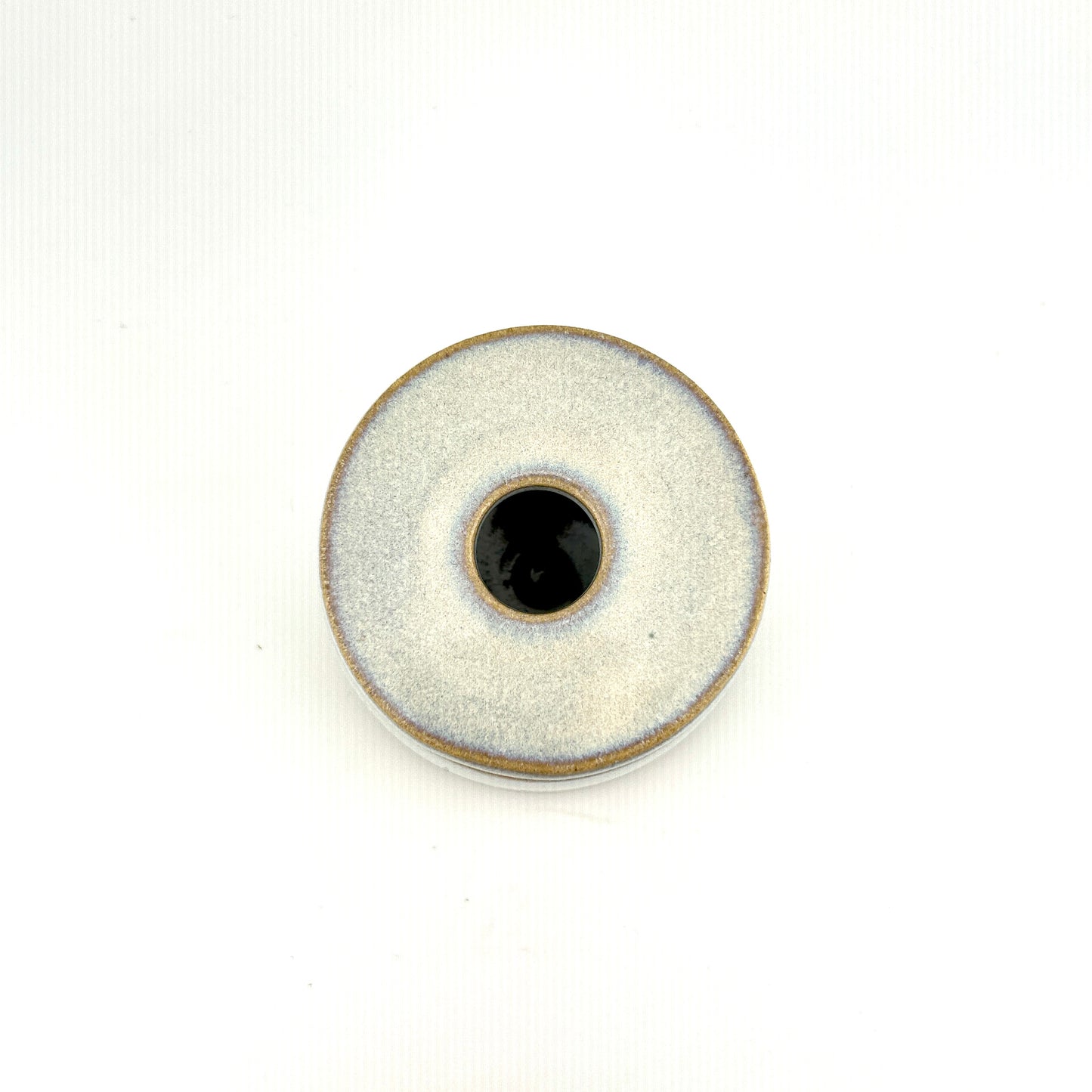 Small jar with donut lid - north pole blue