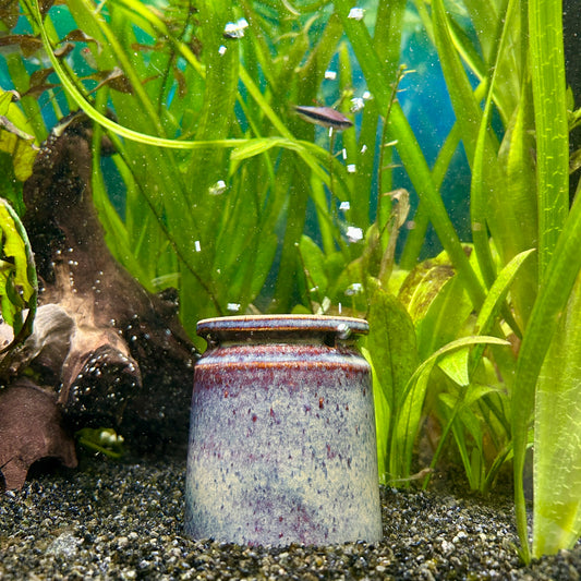 Aquarium bubble tower - medium height, floating glaze